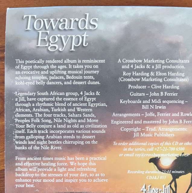 Towards Egypt - instrumental by 4 Jacks and a Jill CDJ&J 053