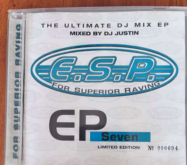 (CD) E.S.P. for superior raving, Volume 7 (1998) - The Ultimate DJ Mix by DJ Justin