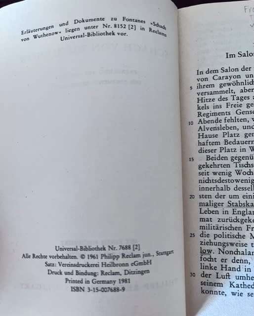 Schach von Wuthenow - Theodor Fontane (1981)