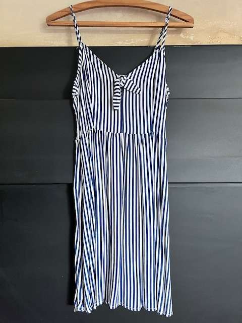 Stripy H&M viscose summer dress - size 8