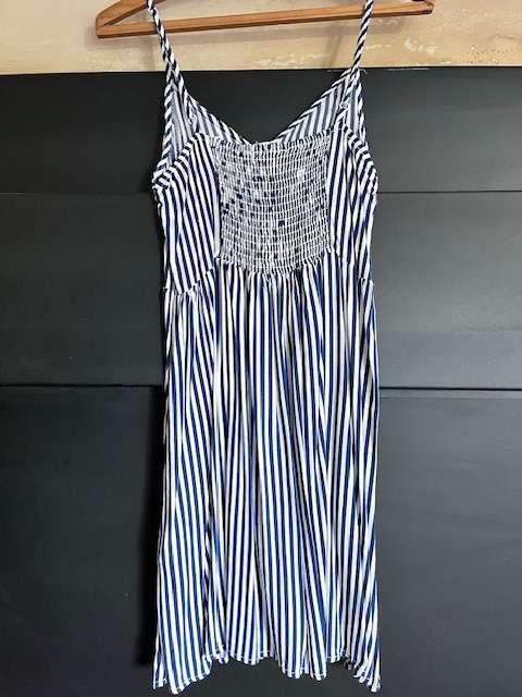 Stripy H&M viscose summer dress - size 8