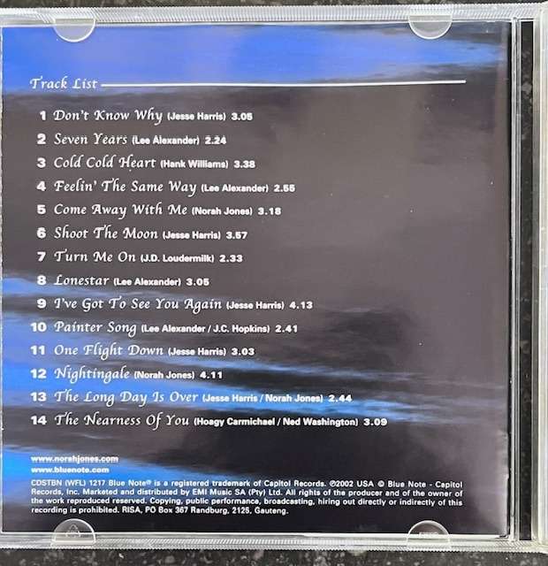 Norah Jones - Come away with me - CDSTBN (WFL) 1217