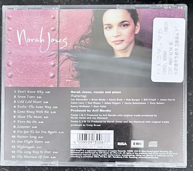 Norah Jones - Come away with me - CDSTBN (WFL) 1217