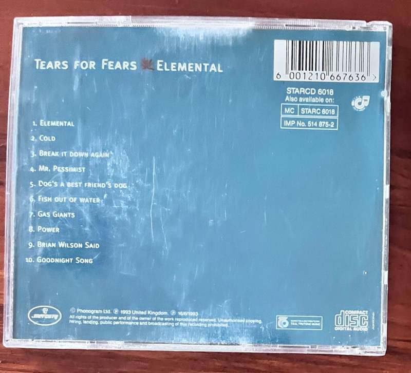 Tears for fears - Elemental (STARCD 6018)