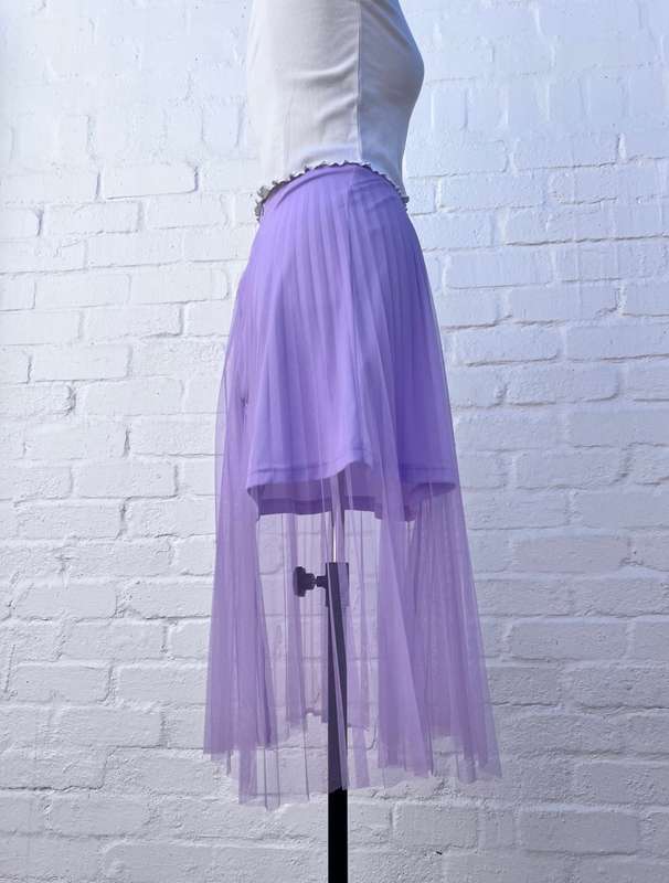 Lilac net skirt with underskirt size 10