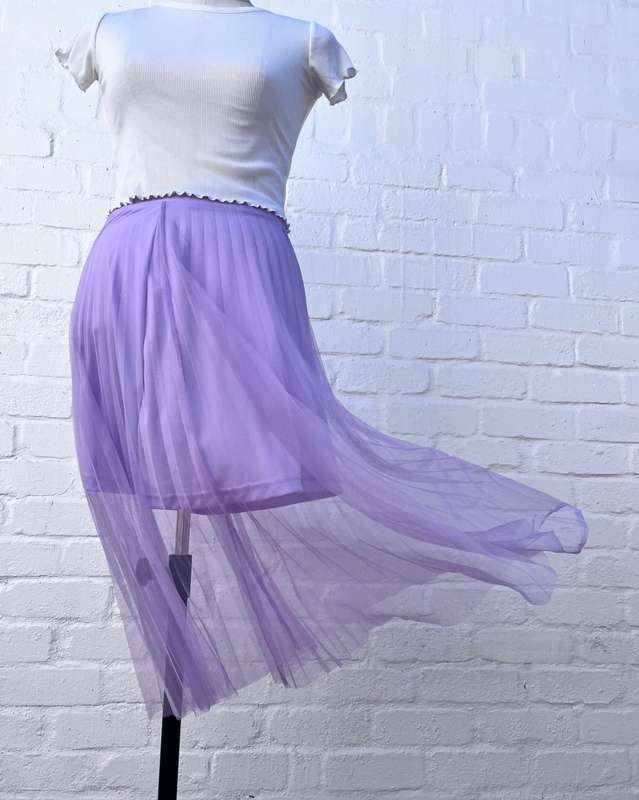 Lilac net skirt with underskirt size 10