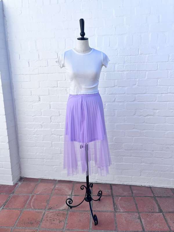 Lilac net skirt with underskirt size 10