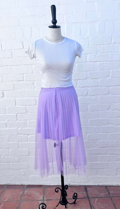 Lilac net skirt with underskirt size 10