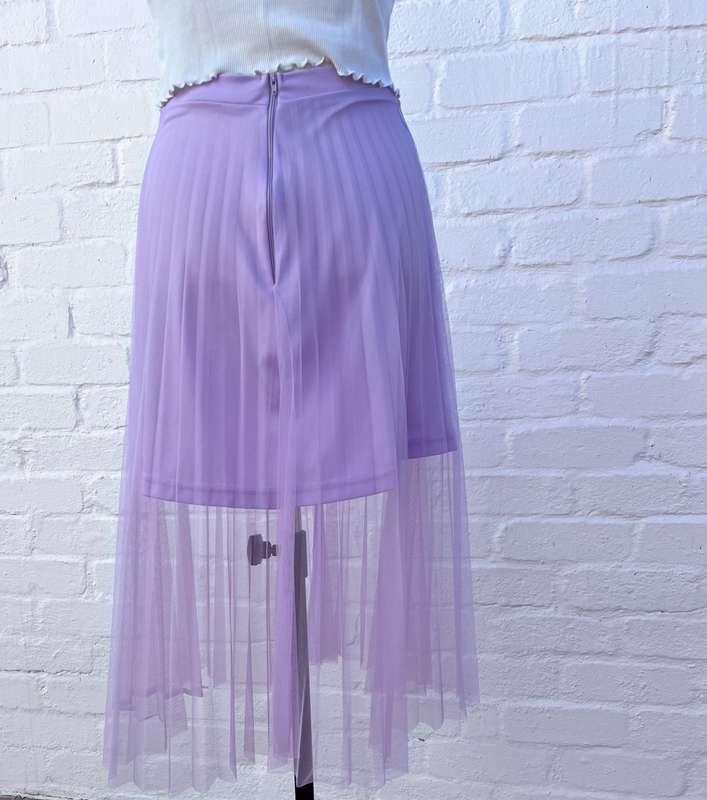 Lilac net skirt with underskirt size 10