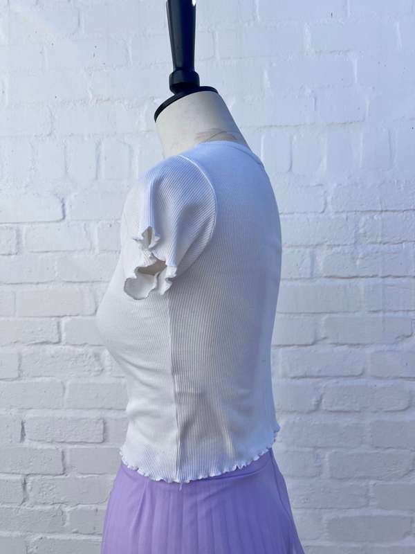 white crop top t-shirt (size small RT)