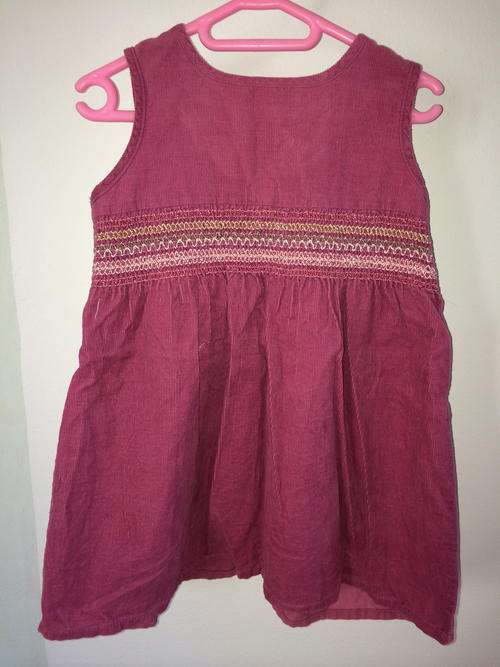 Corduroy pink dress - 18-24months