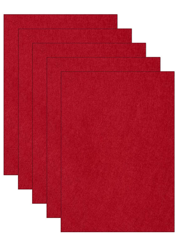 Self Adhesive Felt - A4 X 5 Sheets MAROON