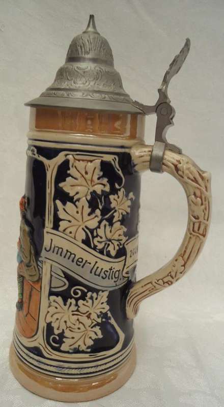 WEST GERMAN BEER TANKARD WITH LID