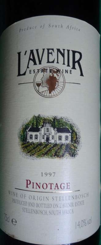 VINTAGE-1997- L'AVENIR -PINOTAGE