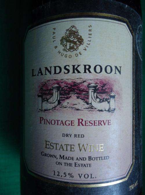 VINTAGE 1996 LANDSKROON PINOTAGE RESERVE