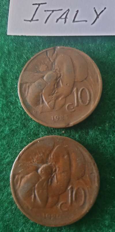 13 x antique and vintage Italian coins