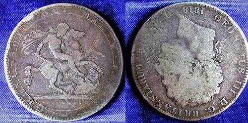RARE 1818 George III Sterling Silver Crown