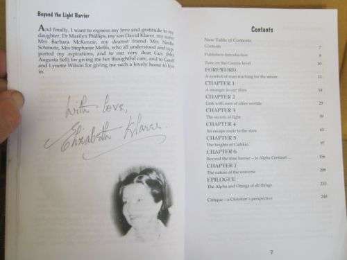 BEYOND THE LIGHT BARRIER;THE AUTOBIOGRAPHY OF ELIZABETH KLARER