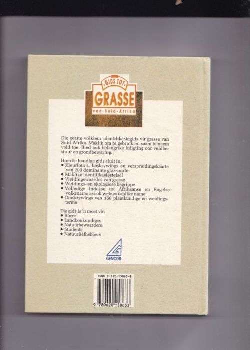 GRASSE VAN SUID-AFRIKA,GIDS TOT----FRITS VAN OUDTSHOORN