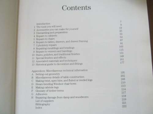 FURNITURE;THE COMPLETE MANUAL;17th-20th CENTURY,REPAIRING AND RESTORING---V.J.TAYLOR
