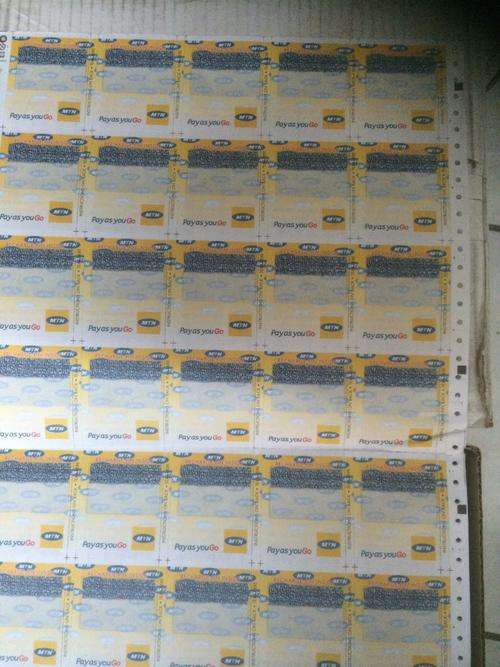 MTN AIRTIME SHEETS (BULK LOT)