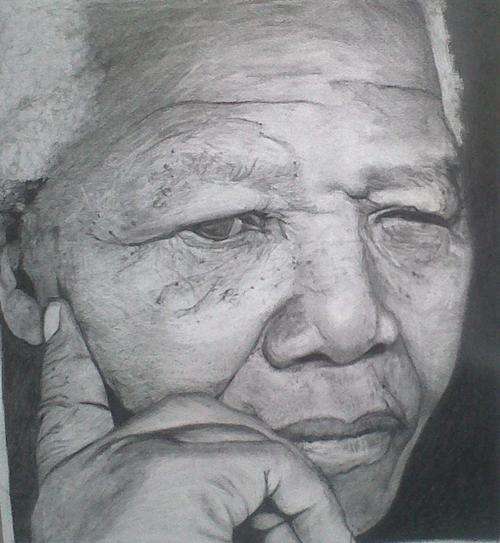 Mandela drawing by Charelle Kruger