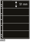 PRINZ PROFIL BLACK STOCKBOOK STAMP PAGES 5 DIVISION PER 5 PAGES 51MM