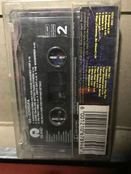 U2 Zooropa local pressing cassette