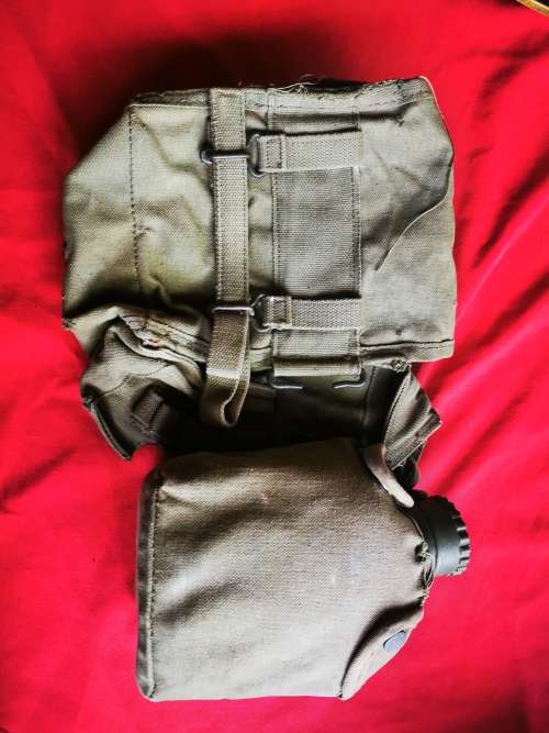 Rhodesian army P62 left kidney pouch plus canteen complete
