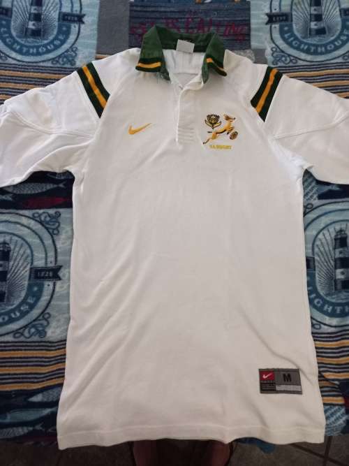 SA Rugby Springbok jersey white .