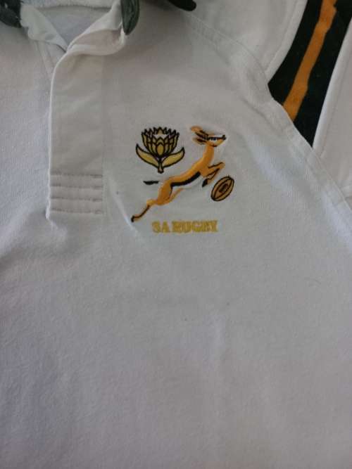 SA Rugby Springbok jersey white .