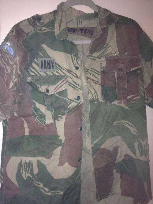 Rhodesian camo short sleeve shirt with wing, RAR Paratrooper