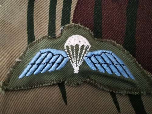 Rhodesian army padded Parachute wing RLI /SS/RAR.