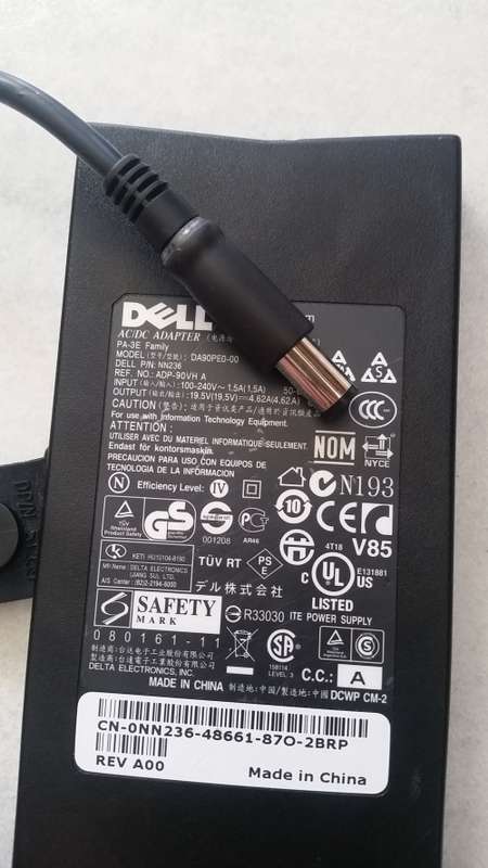 Genuine 90W AC Adapter Power Supply Dell DA90PE0-00 ADP-90VH PA-3E 19.5V OEM(19.5V - 4,62A)