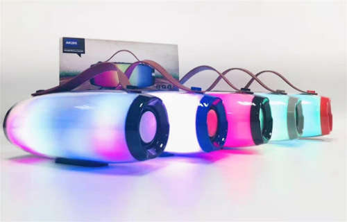 Wireless speaker with led light speaker AK205 support BT/USB/TF card/Aux/FM functions