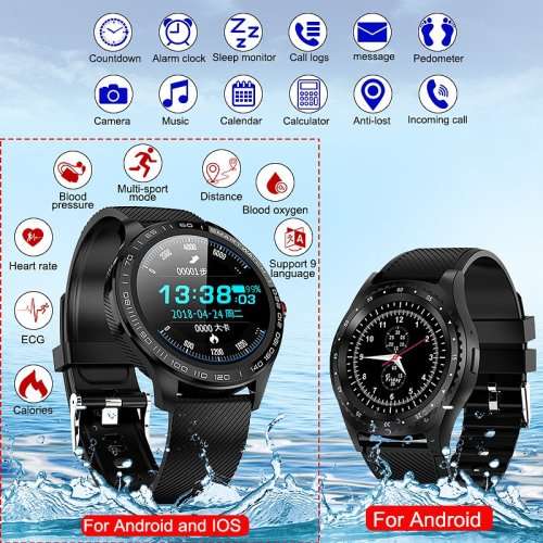 Smart Watch L9 IP68 Waterproof Smart Watch ECG PPG Heart Blood Pressure Multi-Sports Mode Man Smart
