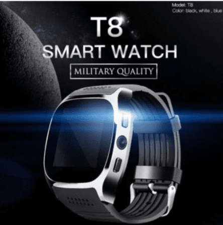 T8 Bluetooth Support SIM TF Card Camera Sleep Monitor Pedometer Smart Watch