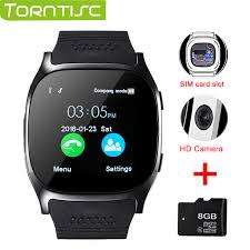 T8 Bluetooth Support SIM TF Card Camera Sleep Monitor Pedometer Smart Watch