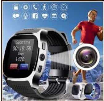 T8 Bluetooth Support SIM TF Card Camera Sleep Monitor Pedometer Smart Watch