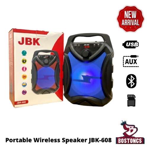 JBK-608 Wireless Portable Bluetooth Speaker With Led Light