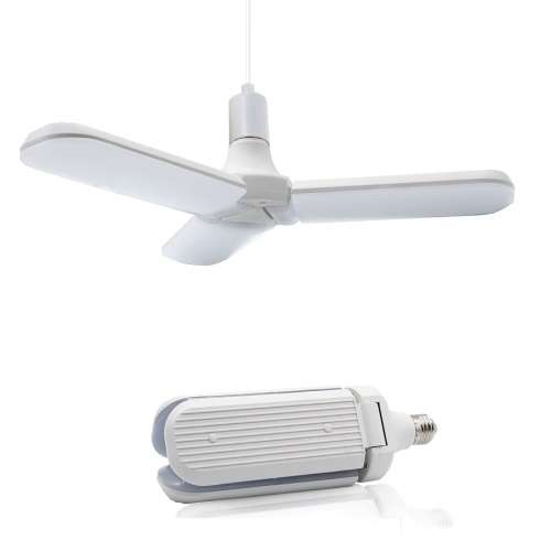 45W LED Foldable Fan Blade Light Bulb for Indoor Home Decor