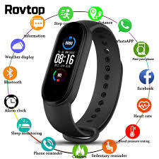 M5 Real-time Body Temperature Detection Time Display Smart Watch Wristband