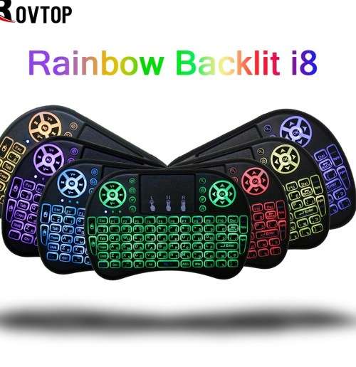 Wireless QWERTY RGB Backlit Touchpad Keyboard