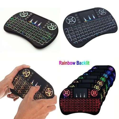Wireless QWERTY RGB Backlit Touchpad Keyboard