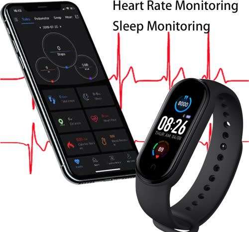 M5 Smart Bracelet Watch Fitness Tracker Blood Pressure Heart Rate Monitor