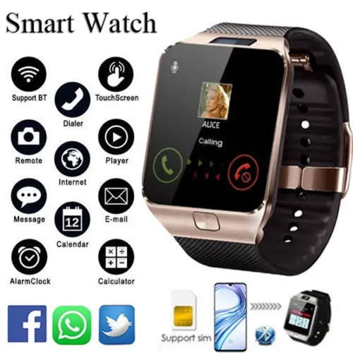 DZ09 Bluetooth Smart Watch with Camera