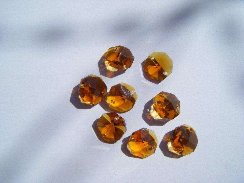 Crystal Octagons Topaz 14mm