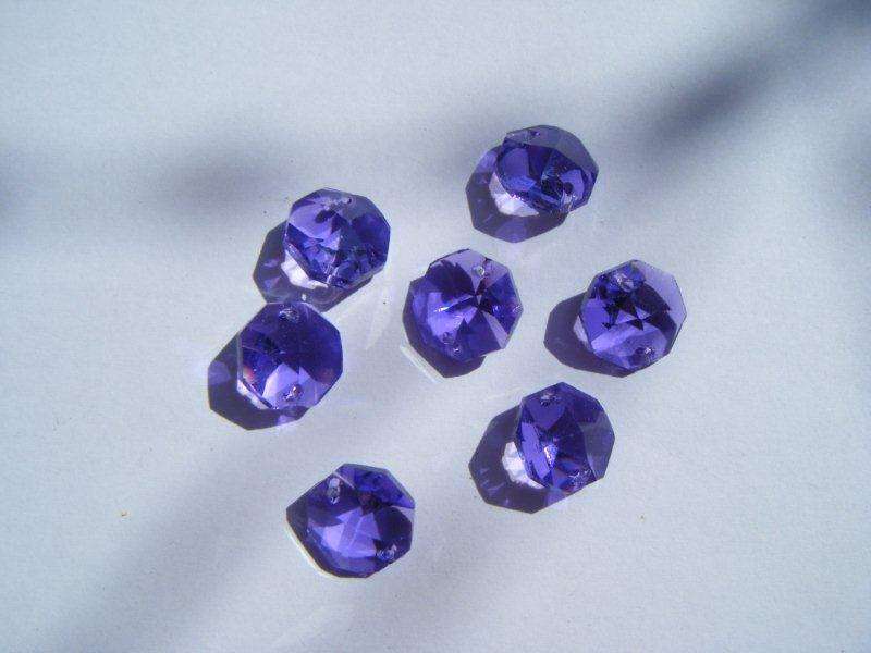 Crystal Octagons Amethyst 14mm