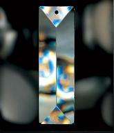 Crystal Rectangle Drop 1 hole 76mm