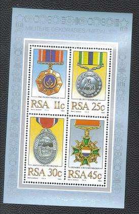 RSA 1984 MIN SHEET MILITARY DECORATIONS - 9 11 1984